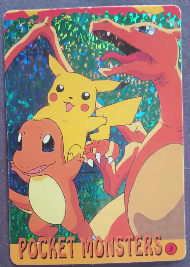 Charizard, Pikachu & Charmander